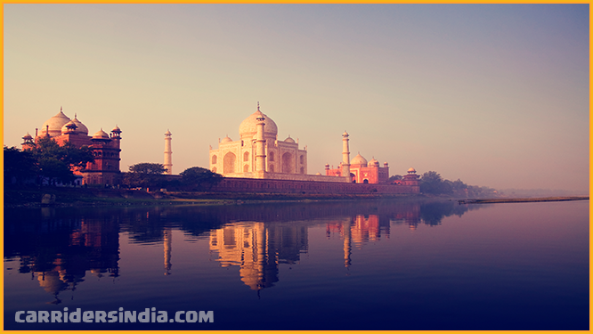 taj mahal during sunrise